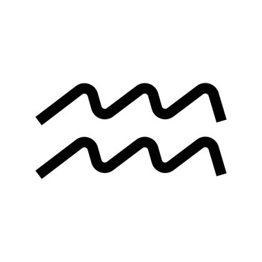 Kova burcu simge vektör çizimi