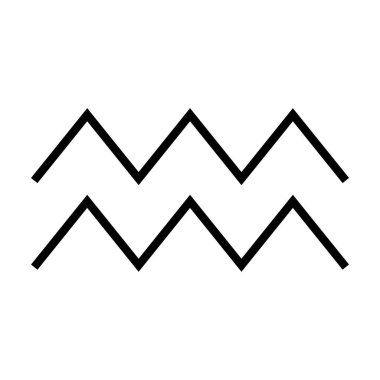 Kova burcu simge vektör çizimi