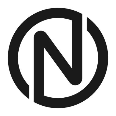 N harfi logo vektör illüstrasyon tasarımı