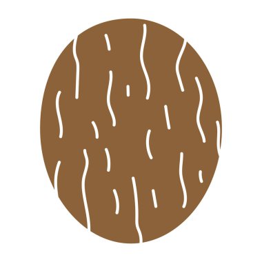 hindistan cevizi simgesi vektör çizimi tasarımı