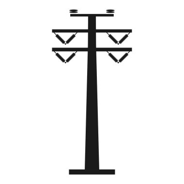 Elektrik direği ikon vektör illüstrasyon tasarımı