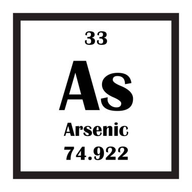 Arsenik kimyasal element ikon vektör illüstrasyon tasarımı