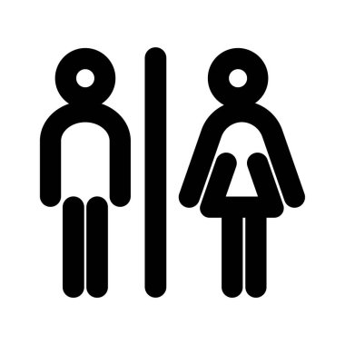Erkekler ve kadınlar tuvaleti ikon vektör illüstrasyon tasarımı