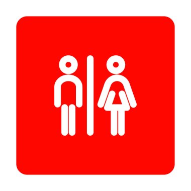 Erkekler ve kadınlar tuvaleti ikon vektör illüstrasyon tasarımı