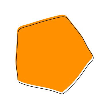 El çizimi vektör illüstrasyon tasarımı ile Pentagon geometrik simgesi
