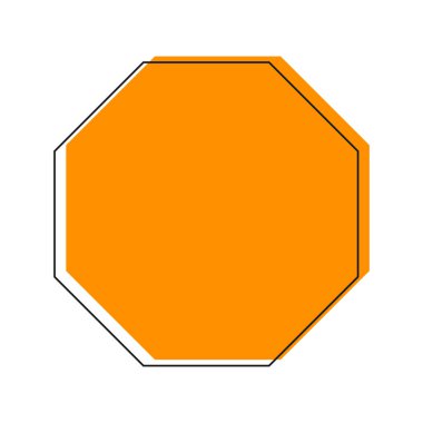 sekizgen geometrik ikon vektör illüstrasyon tasarımı