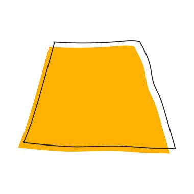 El çizimi vektör illüstrasyon tasarımı ile trapezoidal geometrik simge