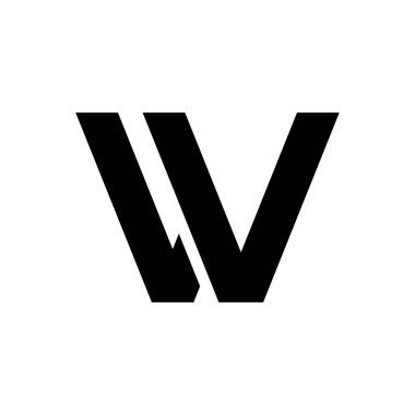 W harfi logo vektör illüstrasyon tasarımı