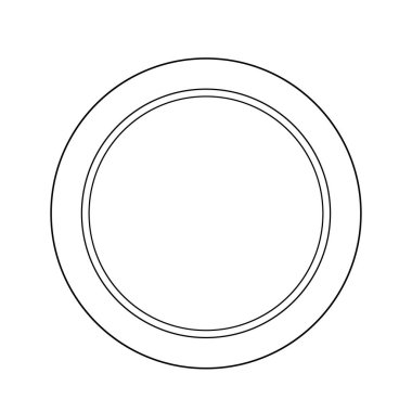 dairesel yuvarlak çerçeve logo vektör illüstrasyon tasarımı