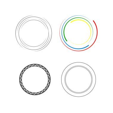 dairesel yuvarlak çerçeve logo vektör illüstrasyon tasarımı
