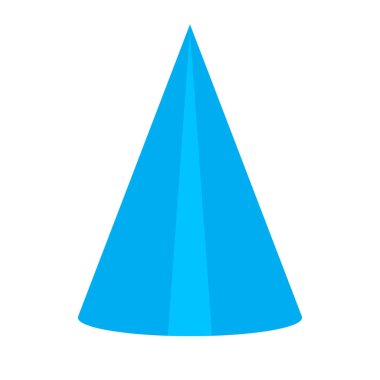 Geometrik koni simgesi vektör illüstrasyon tasarımı