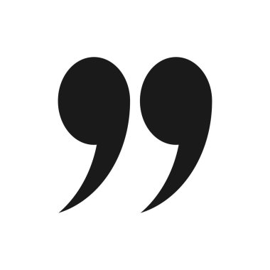 tırnak işareti simgesi vektör çizimi tasarımı