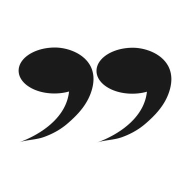 tırnak işareti simgesi vektör çizimi tasarımı