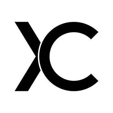xc harf logo vektör illüstrasyon tasarımı