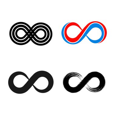 Infinity logo simgesi vektör illüstrasyon tasarımı