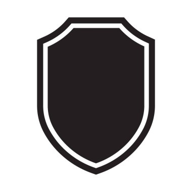 çerçeve vektör illüstrasyon tasarımı ile siyah kalkan simgesi