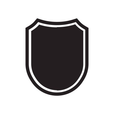 kalkan siluet simgesi vektör çizimi tasarımı