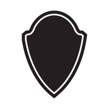 kalkan siluet simgesi vektör çizimi tasarımı