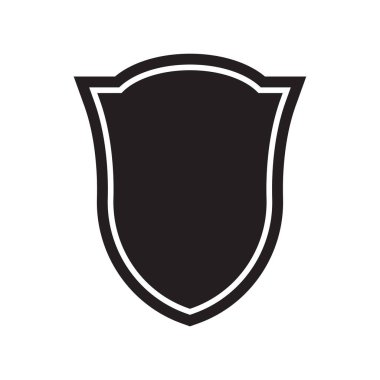 kalkan siluet simgesi vektör çizimi tasarımı