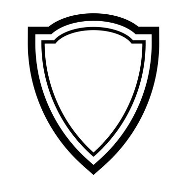 kalkan çizgisi ikon vektör çizimi tasarımı