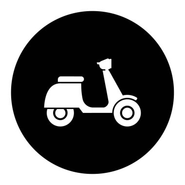 Scooter motosiklet logosu vektör çizimi tasarımı
