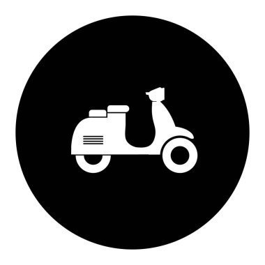 Scooter motosiklet logosu vektör çizimi tasarımı