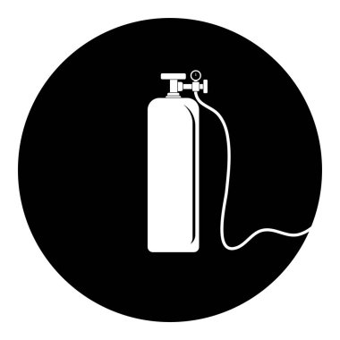 gaz silindiri logo vektör illüstrasyon tasarımı