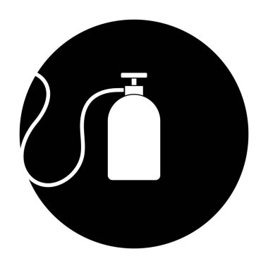 gaz silindiri logo vektör illüstrasyon tasarımı