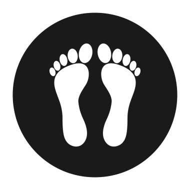 İnsan ayak izi logo vektör çizimi tasarımı
