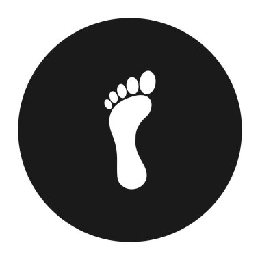İnsan ayak izi logo vektör çizimi tasarımı