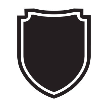 Basit kalkan simgesi illüstrasyon ayartma tasarımı