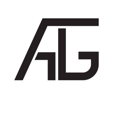 AG harfli logo illüstrasyon ayartıcı tasarımı