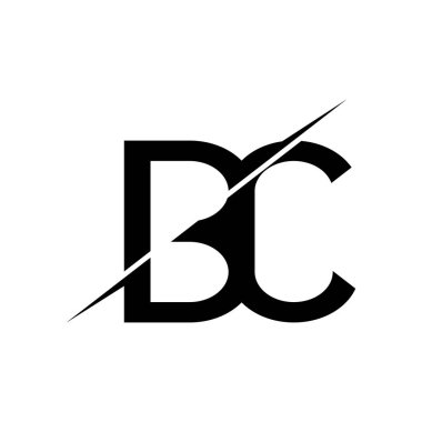 BC harfi logo çizimi tasarımı
