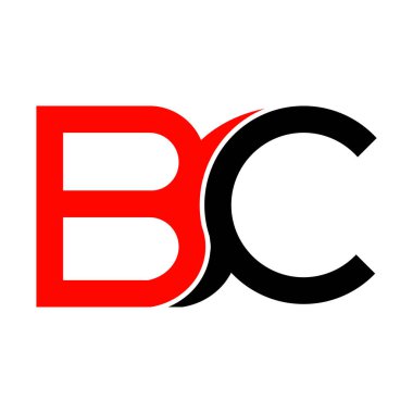 BC harfi logo çizimi tasarımı