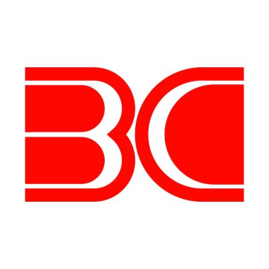 BC harfi logo çizimi tasarımı
