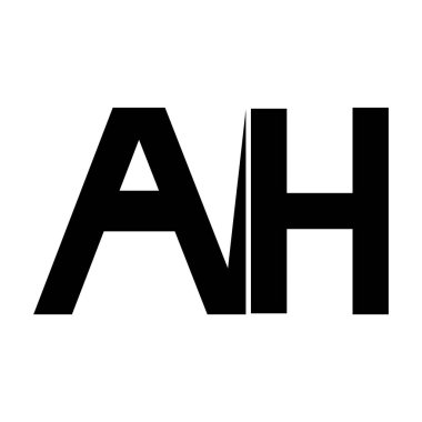 ah letter logo illustration design
