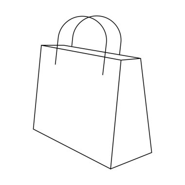 alışveriş çantası simgesini illüstrasyon tasarımı
