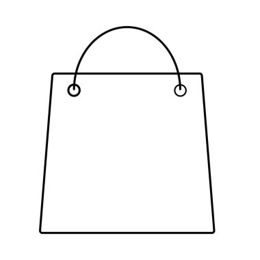 alışveriş çantası simgesini illüstrasyon tasarımı