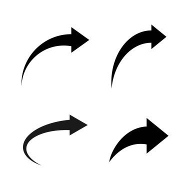 eğri ok yön simgesi resimleme tasarımı