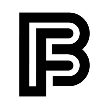 bf harfi logo illüstrasyon tasarımı