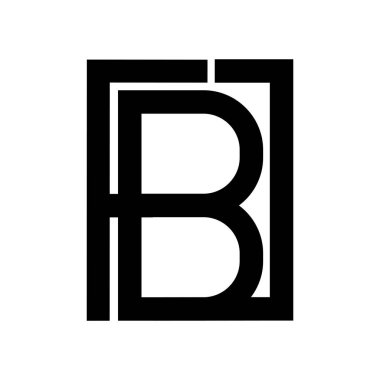 bf harfi logo illüstrasyon tasarımı