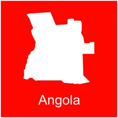 Angola harita simgesi, Afrika kıtasındaki Angola ülkesi