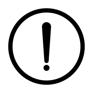 ünlem işareti simgesi, komut işareti, uyarı işareti çizimi tasarımı