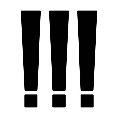 ünlem işareti simgesi, komut işareti, uyarı işareti çizimi tasarımı