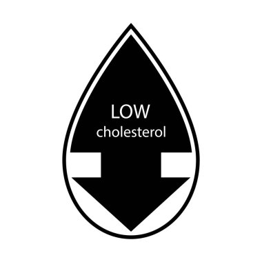 Düşük kolesterol ikon tasarım şablonu