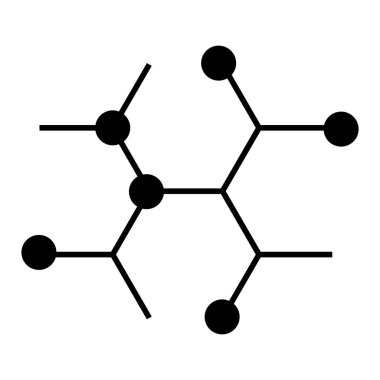 Altıgen bacaklı molekül simgesi çizimi