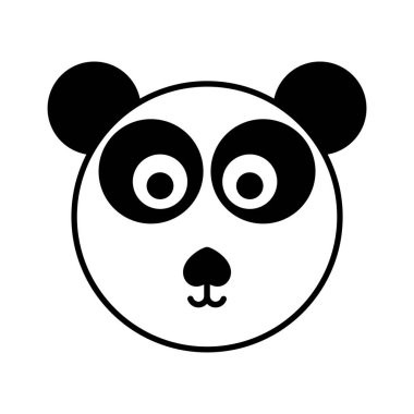 panda hayvan simgesi çizimi
