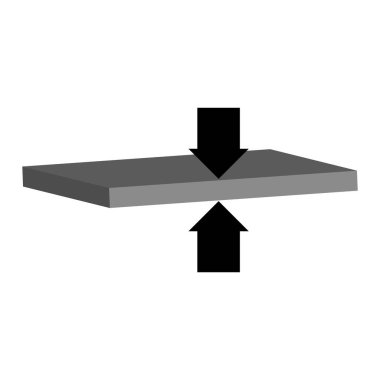 Kalınlık simgesi, kalınlık illüstrasyon tasarımı ölçülüyor