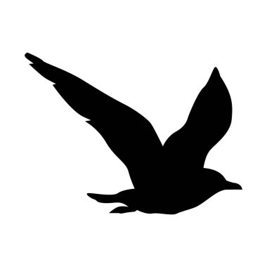 Uçan Kuş Silueti Simge vektör illüstrasyon tasarımı