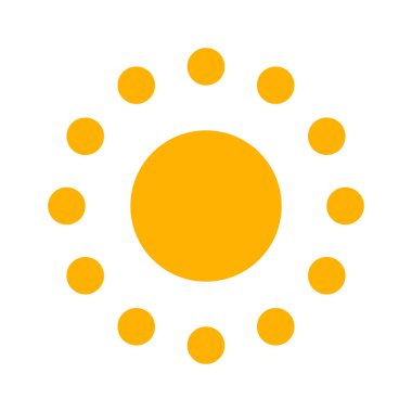 Güneş ikonu basit illüstrasyon tasarımı